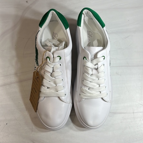 Latina Kid’s Sneaker White/Green sz 1.5 - Picture 5 of 8